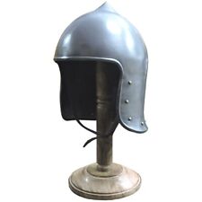 Medieval Open Faced Helm with Stand – LARP Functional picture