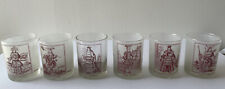 Vintage Rare Neiman Marcus French Frosted Glasses Lot of 6 Nicolas de Larmessin picture