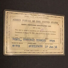 Vintage Armed Forces Of The United States, Air Force Geneva Convention, Id Card picture