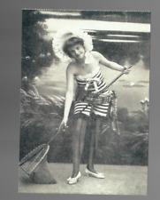 Vintage Postcard Fishing 1902 Reproduction Pin Up Photograph Magna Golden Age picture