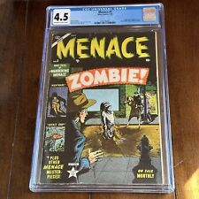 Menace #5 (1953) - PCH Pre-Code Horror Bill Everett Cover 1st Zombie- CGC 4.5 picture