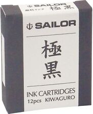 SAILOR 13-0602-120 Nano Ultra Black Kiwa-guro 12pcs fountain pen ink Cartridge picture