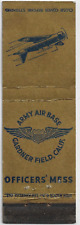 Army Air Base Gardner Field Calif. WWII Officers' Mess FS Empty Matchbook Cover picture