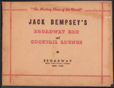 Jack Dempsey's Broadway Bar & Cocktail Lounge NYC souvenir photo 1945 picture