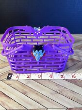 Vintage 1997 Halloween Plastic Tote Basket Small Purple Vampire picture