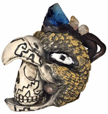 Aztec Eagle Warrior Skull Art Mexico Souvenir Hand Painted 6