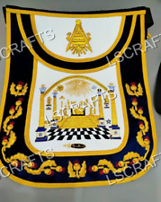 Customized Masonic Traditional Master Mason Round Apron Bullion Hand Embroidered picture