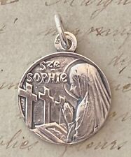 St Sophia/Sophie Medal - Sterling Silver Antique Replica picture