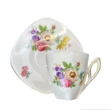 Antique German Meissen Floral Style Mitterteich Porcelain Demitasse Cup & Saucer picture