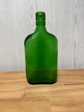 Vintage Green One Pint Glass Liquor Bottle picture