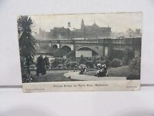 Princes Bridge Yarra River Melbourne Australia 1908 Vintage Postcard picture