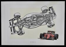 1990 Ferrari F1 90 Formula 1 D'Alessio LtdEd Art Print Cutaway Technical Drawing picture