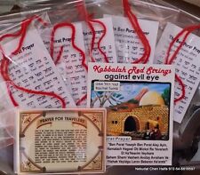 20 KABBALAH RED STRING Rachel tomb evil eye, Ben Porat Yosef +Travelers prayer E picture