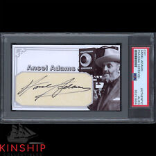 Ansel Adams signed Cut 3x5 Custom Card PSA DNA Slab Photographer Auto C2900 picture