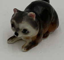 Vtg Made in Japan Porcelain Raccoon Figurine Hand Painted Wildlife Decor 1 3/4