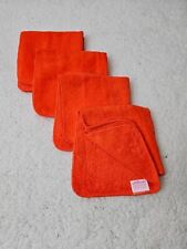 Lot 4-Pc 70s MCM Retro Vintage St. Mary's Soft Cotton Washcloths - Orange picture