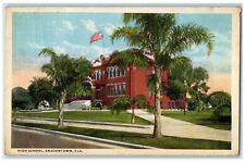 c1950s US Flag High School Bradentown Florida FL Vintage Unposted Postcard picture