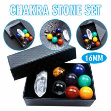 8 Pcs/Set Natural Crystal Quartz 7 Chakra Sphere Reiki Healing Stone Yoga picture