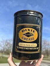 VINTAGE 5 Pound DIXIE Grease MOTOR OIL CAN ANN ARBOR MICHIGAN RARE picture