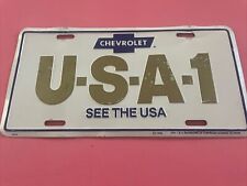 CHEVROLET USA-1 ALUMINUM LICENSE PLATE TAG EMBOSSED TAG SEE THE USA picture