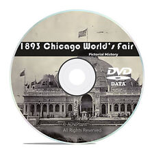 1893 Chicago World's Fair, Columbian Exposition, 50+ Historical Books on DVD V40 picture