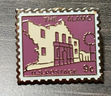 Rare Vintage The Alamo Steel 9 Cent Postage Stamp Lapel Pin picture