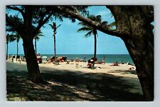 Hollywood FL-Florida, Beautiful Atlantic Beach Sunbathing Vintage c1962 Postcard picture