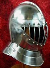 Antique Handmade Custom SCA HNB 18 Gauge Steel Medieval Tournament Close helmet picture