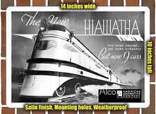Metal Sign - 1937 Alco Hiawatha Locomotive- 10x14 inches picture