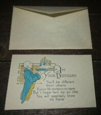 Vtg UNUSED Birthday Card BUTLER small w/ original envelope ACME Greeting Card Co picture