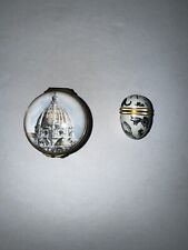 (2) Halcyon Days Trinket Boxes - Duomo Firenze for Charles FitzRoy & Lucky Egg picture