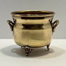 Vintage Brass 3 Footed Cauldron Style Pot 3.5