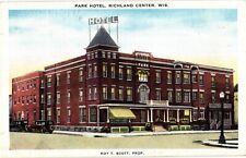 Park Hotel Richland Center WI Advertising Linen Postcard picture