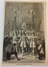 1877 magazine engraving~ FESTIVAL OF CORPUS CHRISTI, SEVILLE CATHEDRAL picture