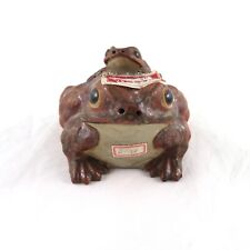 Vintage Japanese Shigaraki Frog Baby Toad Lucky Pottery 2.5