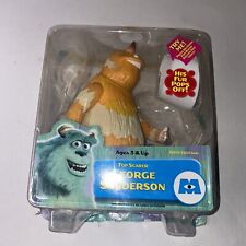 Vtg 2001 Disney Pixar Monsters Inc Action Figure Toy Top Scarer George Sanderson picture