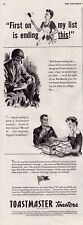 1944 Toastmaster Toaster WWII Print Ad Soldier Writing Wife Home picture