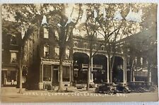Vtg Antique RPPC Postcard Upstate NY Hometown Cobleskill Hotel Augustan - NoPost picture