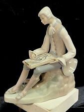 Vintage Cascades Porcelain Seated Artist Painting With Paintbrush.  Please Read. picture