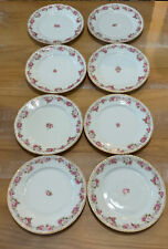 Set Of 8 Limoges Gerard Dufraisseix & Abbot (GDA) Pink & Gold Bread Plates picture