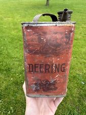 VINTAGE Half Gallon DEERING CAN OIL CAN Division International Harvestor RARE picture