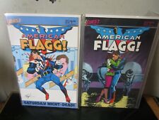 AMERICAN FLAGG #25-26 LOT FIRST PUBLISHING COMICS 1985 BAGGED BOARDED picture