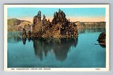 Crater Lake OR-Oregon, Phantom Ship, Antique, Vintage Souvenir Postcard picture
