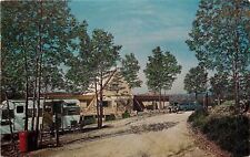 Hot Springs AR Red Trash Cans @ KOA Campground~Big Blue Sedan~Camper 1970s picture
