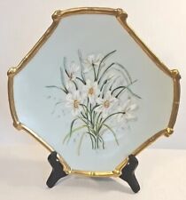 Antique Signed 1890 Heavy Gold Gilded Edge Handpainted Daisy Flowers Bouquet  picture