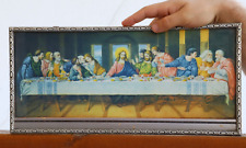 Vintage Last Supper Icon Collectible Religious Art Piece Rare & Sacred Artwork picture