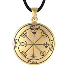 Bronze 3rd of Pentacle Mercury Key of Solomon Success Necklace Talisman Amulet picture