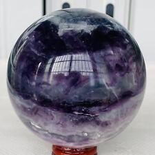 1640G Natural Fluorite ball Colorful Quartz Crystal Gemstone Healing picture