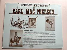 1980's Earl MacPherson Studio Secrets Portfolio w/ 8 Sketch Pinup Girl Prints picture