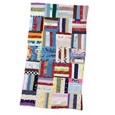 Vintage Handmade Colorful Patchwork Hippie Cottage Small Quilt picture